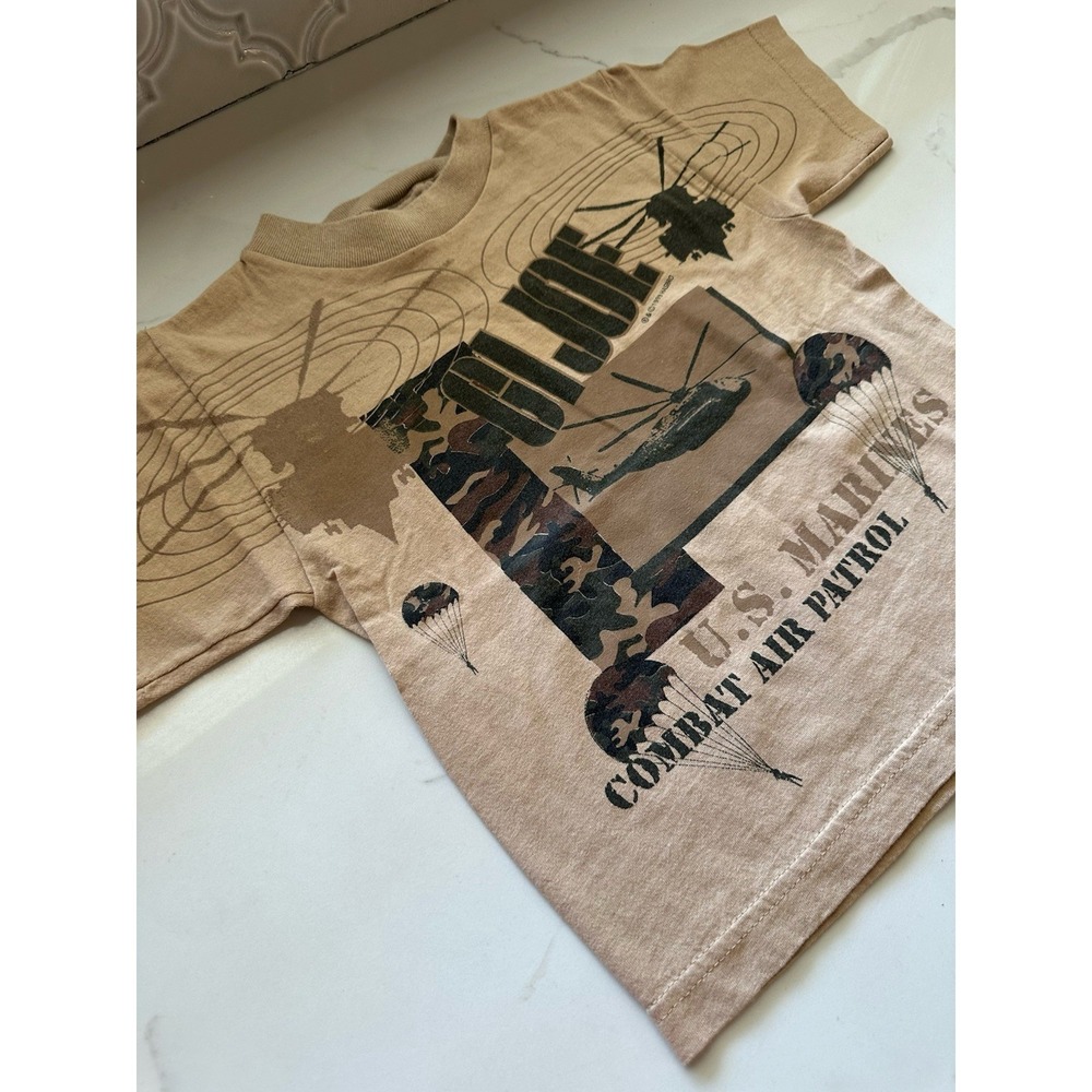 Vintage GI Joe Hasbro 1999 All Over Print Kids T Shirt 6 Small Marine Air Patrol - Picture 2 of 10